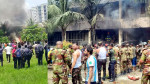 ছবি: উত্তরা মাইলস্টোন কলেজ ক্যাম্পাসে বিমানবাহিনীর প্রশিক্ষণ বিমান বিধ্বস্ত।