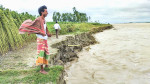 গাইবান্ধার শ্রীপুর ইউনিয়নে নদীভাঙনের তীব্রতা বেড়েছে, নদীতে বিলীন হচ্ছে জমি ও ঘরবাড়ি। । ছবি  সংগৃহীত