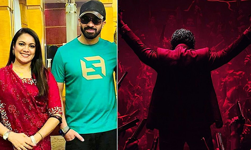 শাকিব খানের সঙ্গে প্রযোজক শিরিন সুলতানা। ছবি : সংগৃহীত